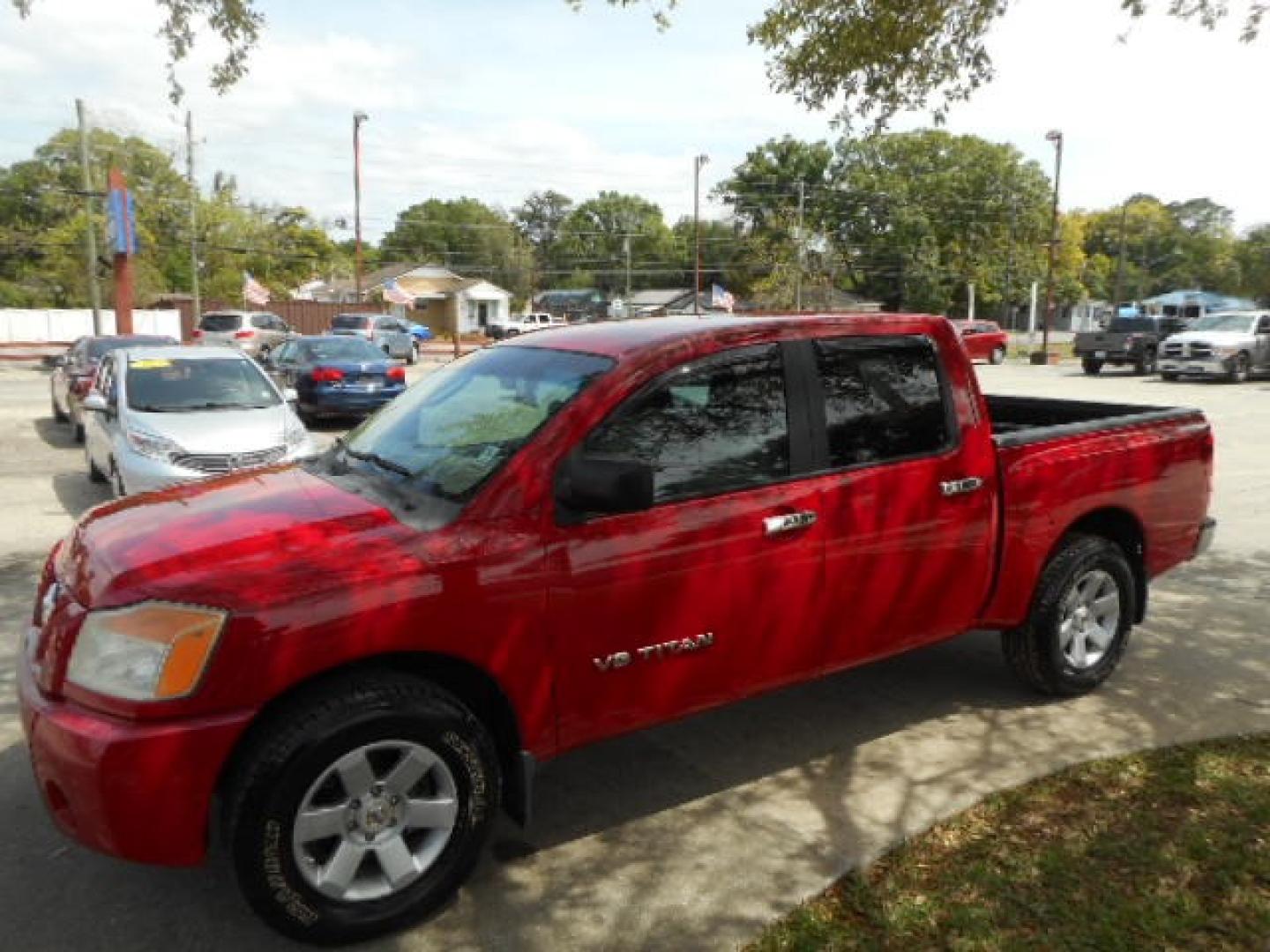 2008 RED NISSAN TITAN SE; LE; XE (1N6BA07D78N) , located at 1200 Cassat Avenue, Jacksonville, FL, 32205, (904) 695-1885, 30.302404, -81.731033 - Photo#1